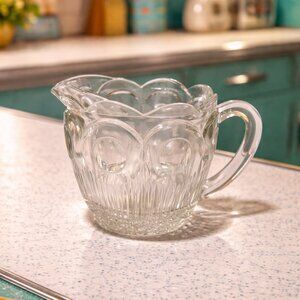 Vintage Bartlett Collins Manhattan Glass Creamer Pitcher St. Genevieve Pattern